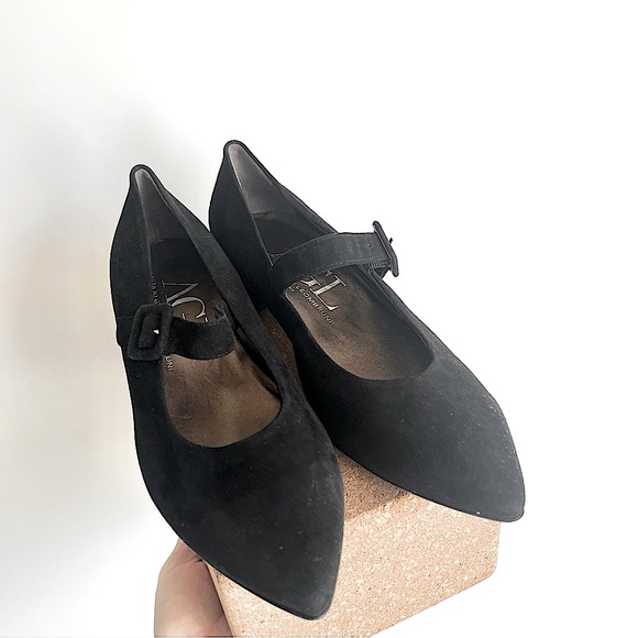 AGL Attilio Giusti Leombruni Black Suede Leather Mary Jane Low-Heel Pumps | 39.5 - Picture 5 of 14